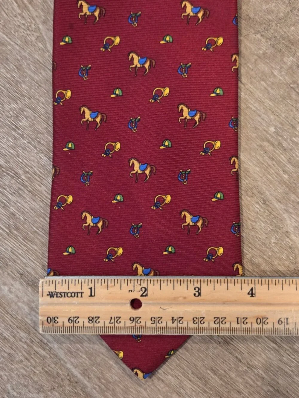 Baretta Sport Equestrian Symbol Silk Red Tie (3.85